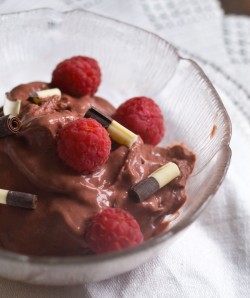 chocolate and raspberry icecream